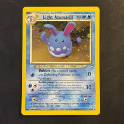 Pokemon Neo Destiny Holo Rare Vintage TCG Foil Light Azumarill 13/105 WotC - Image 1