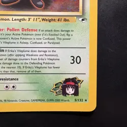 Pokemon Vintage Holo Erika's Vileplume 005/132 Gym Heroes Wotc 2000 - Image 4
