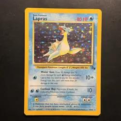 Vintage Pokemon Holo Rare Lapras 10/62 Fossil Wotc 1999 - Image 1