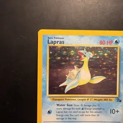 Vintage Pokemon Holo Rare Lapras 10/62 Fossil Wotc 1999 - Image 2