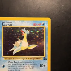 Vintage Pokemon Holo Rare Lapras 10/62 Fossil Wotc 1999 - Image 3