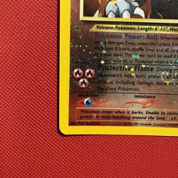 Pokemon Vintage Reverse Cosmos Holo Promo #34 Entei WoTC Black Star Swirl - Image 5