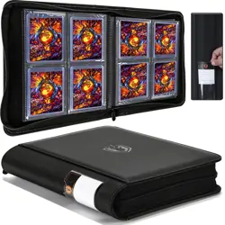 Toploader Binder, 4-Pocket Holds 128 Cards in 3" x 4" Rigid Card Holders | La... - Image 1