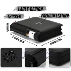 Toploader Binder, 4-Pocket Holds 128 Cards in 3" x 4" Rigid Card Holders | La... - Image 3