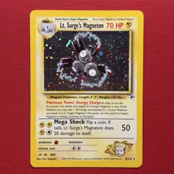 Pokemon Vintage Holo Rare Lt. Surge's Magneton Gym Heroes Wotc 2000 - Image 1