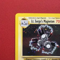 Pokemon Vintage Holo Rare Lt. Surge's Magneton Gym Heroes Wotc 2000 - Image 2