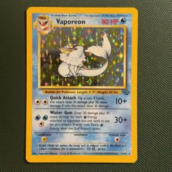 Pokemon Vintage Holo Vaporeon 12/64 Jungle WotC 1999 - Image 1