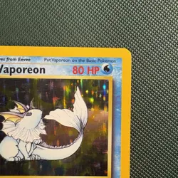 Pokemon Vintage Holo Vaporeon 12/64 Jungle WotC 1999 - Image 3
