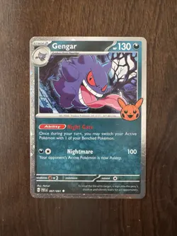 Gengar (Cosmos Holo) 057/091 Holo Trick or Trade BOOster 2024 Pokemon NM - Image 1