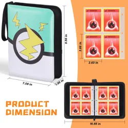 Card Binder 4-Pocket, Trading Card Collector with 50 Removable Sleeves, 400 C... - Image 3