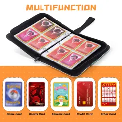 Card Binder 4-Pocket, Trading Card Collector with 50 Removable Sleeves, 400 C... - Image 4