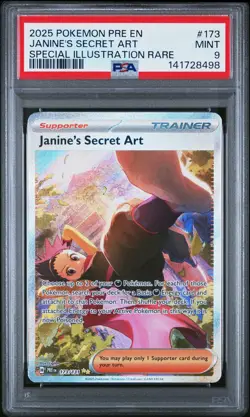 2025 Pokemon Janine's Secret Art Special Illustration Rare 173/108 PSA 9 MINT - Image 1