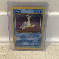 Lapras 10/62 Holo Rare Fossil Pokemon Unlimited Holo - Image 1
