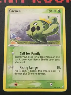 Pokemon TCG Cacnea EX Crystal Guardians 47/100 Regular Common - Image 1