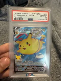 2021 Pokemon Celebrations #007 Flying Pikachu Vmax PSA10 - Image 3