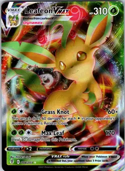 Leafeon VMAX 008/203 SWSH07: Evolving Skies Pokemon NM Holo - Image 1