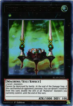 Yugioh Number 4: Numeron Gate Catvari BLAR-EN025 Ultra Rare 1st Ed NM - Image 1