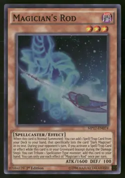 Magician's Rod MP17-EN074 Super Rare Yu-Gi-Oh 1st Edition Near Mint - Image 1