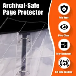 Trading Card Binder Album, PU Leather Baseball Card Binder with 900 Side Load... - Image 4