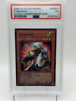PSA 7! Yu-Gi-Oh! Kaibaman Promo World Championship 2005 Super Rare! - Image 1