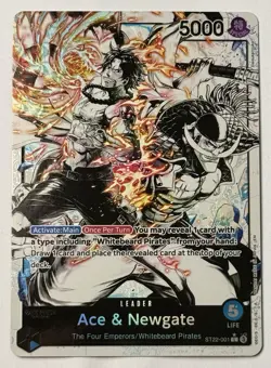 One Piece Ace & Newgate ST22-001 Starter Deck 22 Parallel Alt Art Card English - Image 1