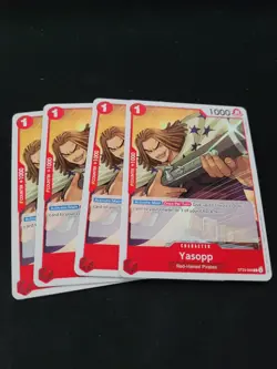 4 x Yasopp ST23-005 Luffy One Piece TCG Card Game Playset NM - Image 1