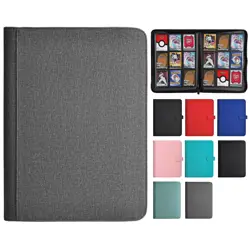 Trading Card Binder, 9 Pocket PU Cover Card Collection Binder for 360 Cards, ... - Image 1