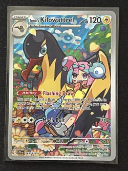 Pokemon Journey Together Iono's Kilowattrel Illustration Rare Holo Card 163/159 - Image 1