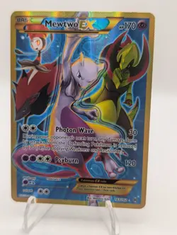 Pokemon TCG Mewtwo EX 163/162 XY Breakthrough 2015 Full Art Secret Rare Card LP - Image 1