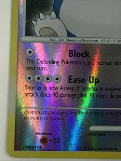 Pokemon Cards: Snorlax 37/130 Diamond and Pearl Reverse Holo - Image 5