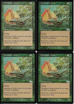 MTG: HAWKEATER MOTH Urza's Saga UNCOMMON; played, Excellent condition x4 - Image 1