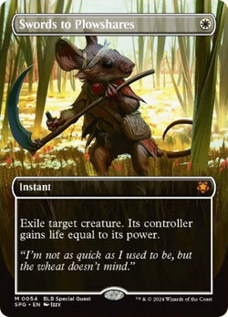 Swords to Plowshares (Borderless) Bloomburrow Special Guests - Near Mint - Image 1