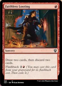Faithless Looting - Light Play MTG Commander 2021 Strixhaven - Image 1