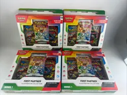 Pokemon TCG: First Partner Illustration Collection: Series 1 Lot Of 4 In Hand - Image 1