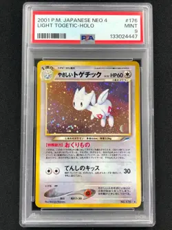 Pokemon 2001 Light Togetic Holo No. 176 Neo 4 PSA 9 Mint - Image 1