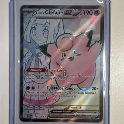 Pokemon TCG Lillie's Clefairy ex 173/159 Sv09 Journey Together UR Full Art Holo - Image 1