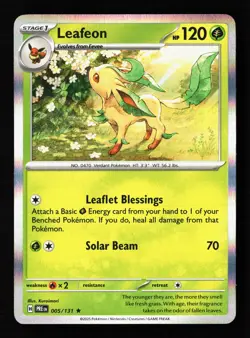 Leafeon 005/131 Holofoil Prismatic Evolutions Pokemon Card -A1 - Image 1