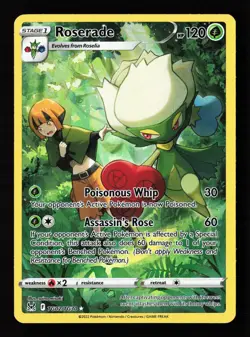 Roserade TG02/TG30 Holofoil Lost Origin Trainer Gallery Pokemon Card -A1 - Image 1