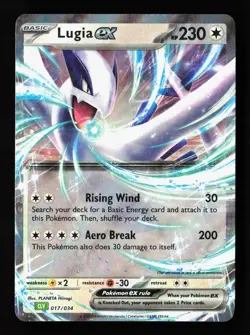 Lugia ex 017/034 Holofoil Trading Card Game Classic Pokemon Card -A1 - Image 1