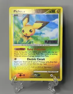 Pokemon Pichu Platinum Burger King Promo 2008 Reverse Holo #45/100 - NM - Image 1