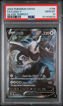 Pokemon Lugia V Silver Tempest Full Alt Art #186 PSA 10 Gem Mint - Image 1