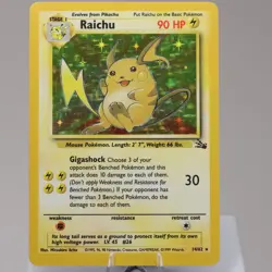 Pokemon TCG - Raichu 14/62 Fossil Holo Rare WOTC 1999 - EXC - Image 2
