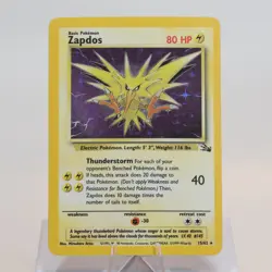 Pokemon TCG - Zapdos 15/62 Fossil Holo Rare WOTC - EXC - Image 2