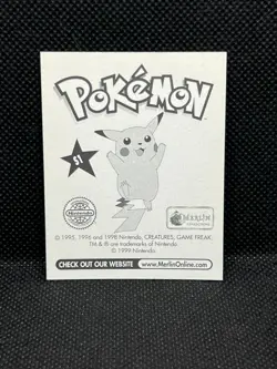 Pikachu S1 Prism Holo Foil Sticker – Merlin Pokemon Series 1 (1999) - Image 4