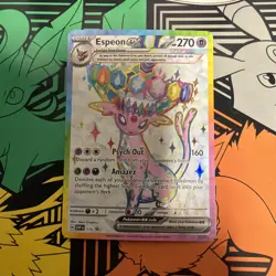 Pokemon Espeon EX SVP 175 Premium Figure Collection Black Star Promo - Image 1