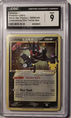 POKEMON SLAB LOT #4 (BLACK STAR GRENINJA, ESPEON, SLEEP!, KYUREM Qty 4 Slabs) - Image 1