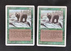 MTG 2 x Grizzly Bears Unlimited NM Never Played Magic The Gathering See Pics - Image 1