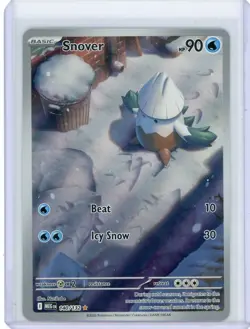 Pokemon TCG Snover 140/132 Me01: Mega Evolution Holo Illustration Rare ! - Image 1