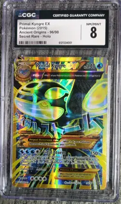 Primal Kyogre EX 96/98 Secret Rare - Pokemon Ancient Origins CGC 8 NM/Mint+ - Image 4
