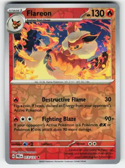 Flareon 013/131 Holo Rare SV: Prismatic Evolutions Pokemon Reverse Holo NM - Image 1